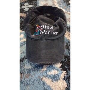 Steel Warrior Frost Cutlery Slideback Hat One Size Embroidered Black Distressed